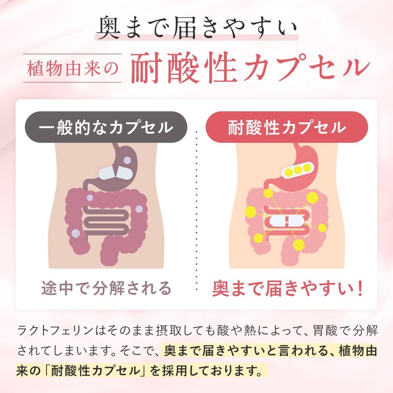 ラクトフェリン サプリ 9600mg配合(1袋) 耐酸性カプセル 60粒 30日分 1日2粒320mg ダイエット サプリメント GMP認定工場製造
