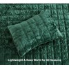 Chezmoi Collection Piers Forest Green Velvet Quilt Oversized King Set,