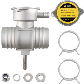 KPALAG Aluminium Engine Coolant Filler Neck with Cap Compatible with Dodge Avenger Caliber Durango Dakota Chrysler 200 Sebring Jeep Compass Patriot Replace# 52028810AL 52029195AK 55116901AA