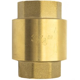 Premium 0.5 to 1.5 inch Check Valve / Non-Return Valve made of High Quality Brass - Robust, Rust-Proof & Waterproof for Pumps, Fountains, Washing Machines, Gardens, Water Butts, Barrels