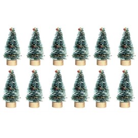 Melody Jane Dolls House 12 Snowy Christmas Trees Miniature 1:12 or 1:24 Ornament Accessory