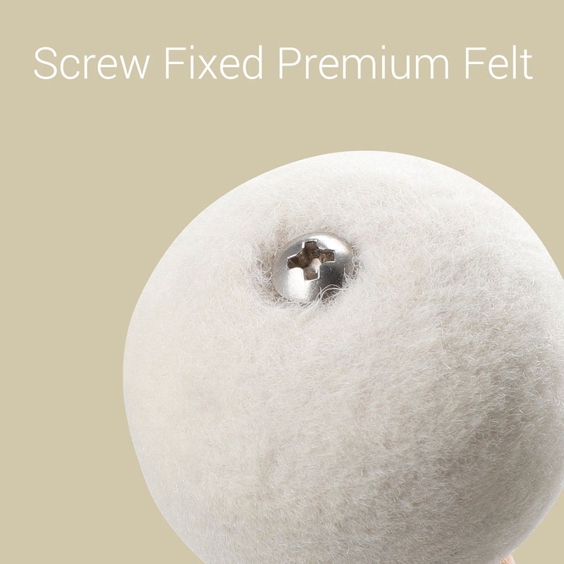 1 Pair Felt Mallets Drum Sticks with Wood Handle for