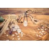 Lebensquelle Plus Selenite drop pendant, drilled tumbled stone pendant with