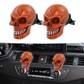 Bashineng Skull Car Air Fresheners Cute Cool Funny Air Conditioning Vent Perfume Diffuser Decoration Interior Car Accessories 2 pcs