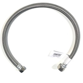 Faucet Water Supply Line, Braided Stainless Steel, 1/2 in Female Compression x 1/2 in Female Iron Pipe Thread (24 inch)