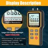 Manometer, Professional Air Pressure Meter, Dual-Port HVAC Digital Manometer Gas