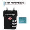 Fosmon TSA Accepted Luggage Locks, (4 Pack) Open Alert Indicator