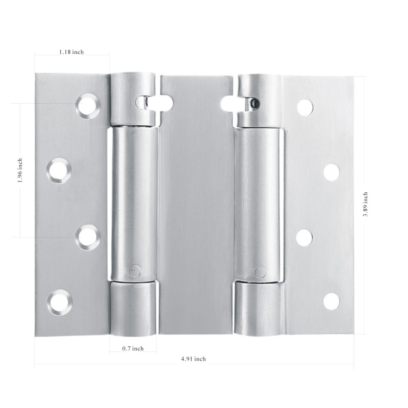 4-inch Double-Acting Spring Door Hinges, Heavy-Duty Ball-Bearing self-Closing Stainless Steel