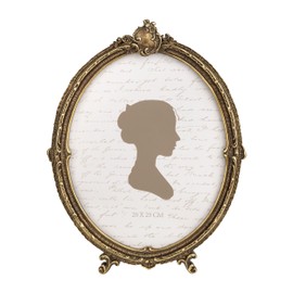 Sunlit Oval Vintage Picture Frame 8x10 Inch, Antique Photo Frames with Glass Front, Ornate Photo Display, Tabletop Wall Hanging, Gift Ideas, 25x20 cm, Bronze