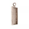 Nunn, 1 Antiqued Copper Plated Pewter Large Rectangle Bezel Pendant