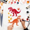 MAYJOYDIY 4Pcs Dinosaur Stencils 11.7×8.3inch Tyrannosaurus Rex Template Dinosaur Paw