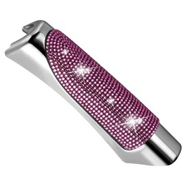 JSCARLIFE Bling Crystal Car Handbrake Cover,Universal Car Handbrake Cover Glitter Diamond Hand Brake Decoration Cover Protective Sleeve Car Interior Styling Cover for Auto Car Trucks (Pink)