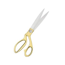 EVERMARKET Stainless Steel Sharp Tailor Scissors for Clothing Dressmaking Shears Fabric Craft Cutting Adjustable Kitchen Scissors, Gold (9.5'')