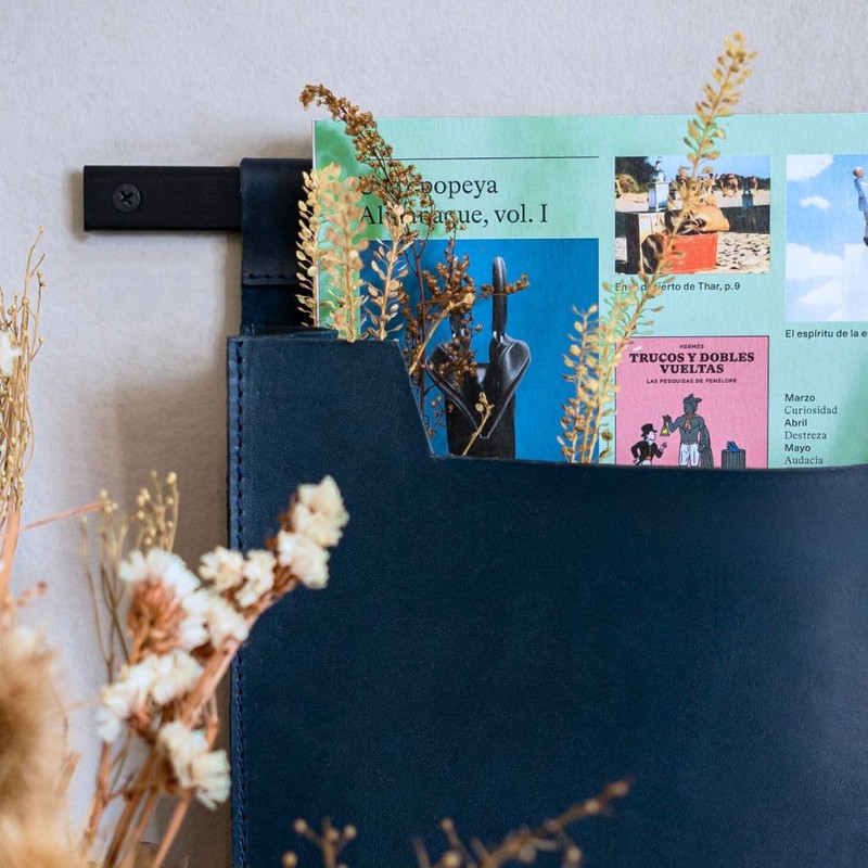 GauchoLife, Large Leather Wall Pocket Organizer, Hanging Leather Organizer, Hanging