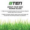 8TEN LawnRAZOR Mower Blade Set for Toro TimeCutter 44 inch