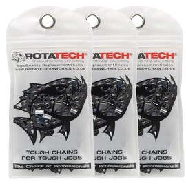 3 Rotatech Sägeketten 30 cm 3/8" 1,1 mm 44 TG 30 cm schwert kompatibel mit Stihl MS170 MSE170C MS194, 61 PMM3 44, 3610 000 0044