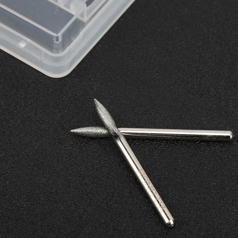 30pcs 150Grit Tip Diamond Grinding Bits 3mm Electric Grinder Carving
