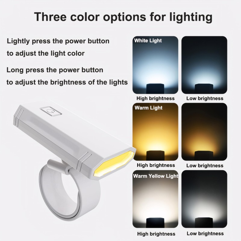 Omeet LED Wrist Flashlight, 3 Color temperatures, 360 Degree Adjustable,