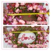 LLZLL Valentines Day Wreath Decor, 22inch Artificial Pink Wreath with