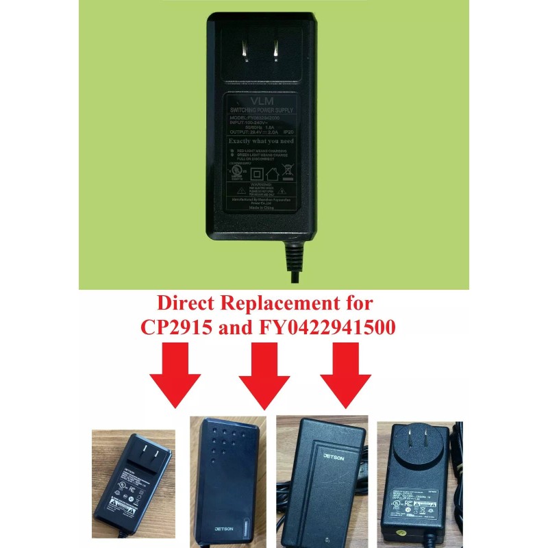 VLM Charger for Rave by Jetson Hoverboard 29.4V 2A Claw