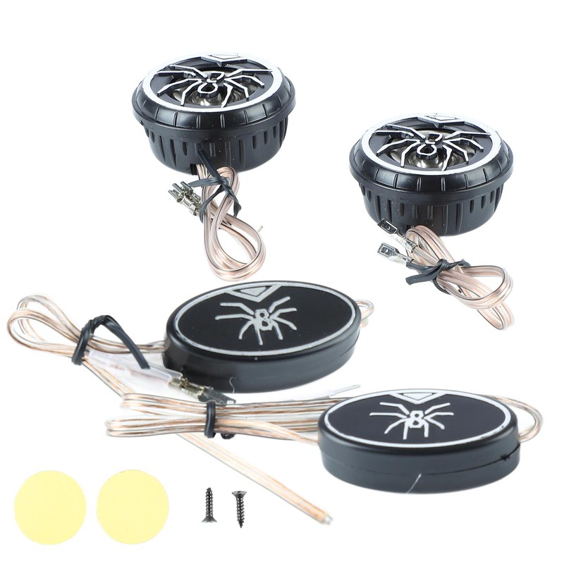Car Loudspeakers Stereo Round Tweeter with Chrome Plated Spider Pattern