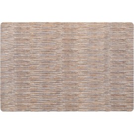 TOWN & COUNTRY BASICS Smooth Step Houndstooth Low Profile Utility Kitchen Mat, Machine Washable, with Non-Slip Backing, Gold/Grey, 24"x35"