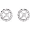 Solid Sterling Silver Rope Earring Jackets
