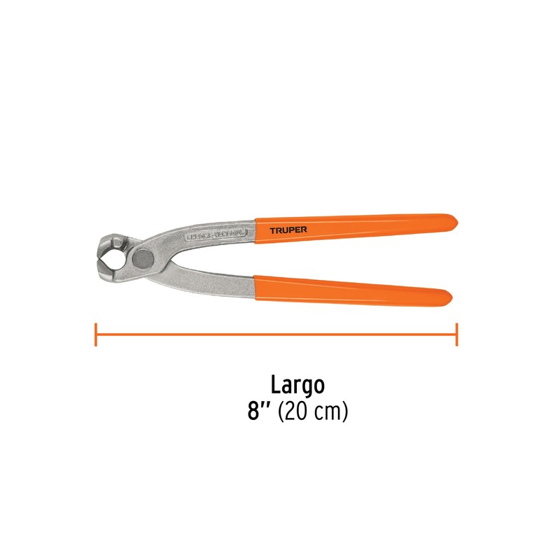 Truper TN-8, Tenaza para carpintero 8", acero al cromo