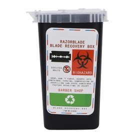 Blade Disposal Box, Durable Disposal Blade Container Shaving Blade Disposal Box for Beauty and Personal Care(black)