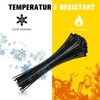 Pack of 100 Cable Ties Resealable Black 7.6 x 250