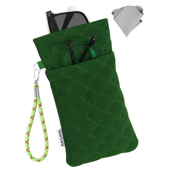 WAWOHERRNS Double Glasses Case for Women & Men, Soft Travel