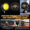 Auxebam 4 inch Black Offroad Light Covers, 2Pcs LED Round