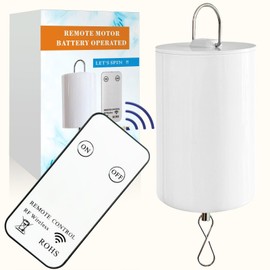 Aoedelyart Wind Spinner Motor Hanging Display Motor Mobile Rotating Motor,Mirror Ball Motor for Hanging Decor Baby Crib,Spiral,Wind Chimes,With Mini Remote Controller for Battery Operated Motor-10 RPM