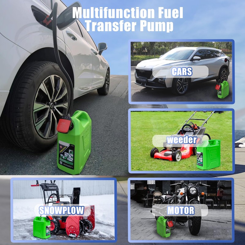 TALFIT Portable Battery Powered Fuel Pump - 2.4GPM Gasoline Siphon
