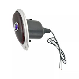 Ford Polished Stainless 1938-1939 Ford Blue Dot Tail-Stop Lights 12v Hot Rod Rat Rod