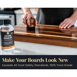 Mevell Food Grade Mineral Oil Made in USA 8 Oz, Butcher Blocks and Kitchen Countertops Conditioner, Food Safe Cutting Board Oil, Finish for Marble, Soapstone