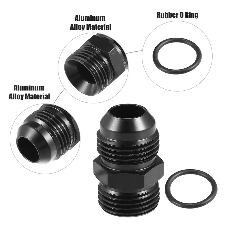 A ABSOPRO 4 pieces AN10 to AN10 fuel distributor adapter