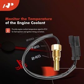 A-Premium Engine Coolant Temperature Sensor [2 Pins] Compatible with For Caterpillar 311C, 312C, 312C L, 314C, 315C, 318C, 319C, 320C, 320C L
