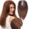 POWERASIA Hair Toppers for Women Real Human Hair Extensions No