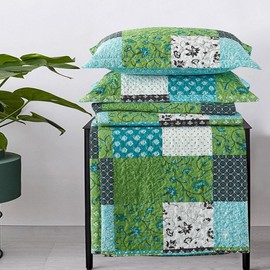 Royal Tradition Rebekah Reversible Coverlets, Twin XL Over-Sized 2pc Quilt Set (68-Inch Wide x 90-Inch Long) Lightweight Bedspread