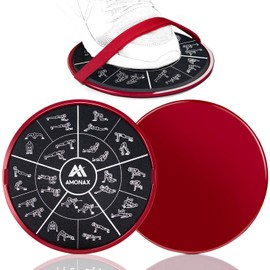Amonax Sliders for Working Out, core Sliders for ab Workouts, Exercise Sliders for Strength Training, Fitness Discs, Sliding Gliders Gliding Discs for Gym Home Workout kit, 80 Day Obsession Equipment
