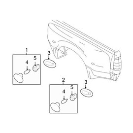 Ford side marker lamp 8C3Z-15442-A Red for F-350 Super duty rear fender 1999 and up