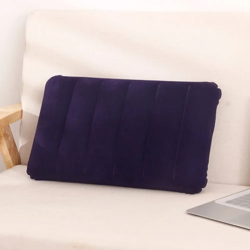Inflatable Travel & Beach Pillow, Portable Air Cushion Headrest for