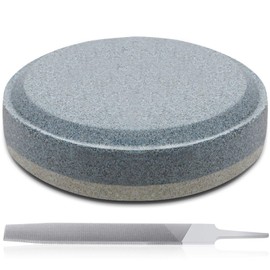 Axe File Sharpener Set, 120 and 240 Grit Multi Purpose Hatchet Axe Sharpening Stone and 7 Inch Rectangular Cut Axe File Tools, Axe Sharper Disk for Sharpening Dull, Blunt or Tired Edges