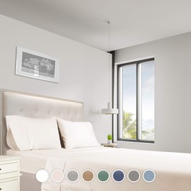 TRANQUIL NIGHTS - 600 Thread Count 100% Cotton Pillowcase Pair, 2-Piece Ivory, King Pillow Protector, Soft & Silky Sateen Weave Bed Pillow Cover, Fits Pillows Upto 20 x 40 inches