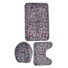 Toilet Mat Set Two Color Stone Texture Flannel Bathroom Rug