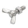 Sourcing Map 6pcs M6-1x20mm Wing Butterfly Screws Bolts with 6pcs