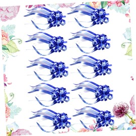 Baluue 10pcs Pull Bows for Weddings and Events Easy to Assemble Wrist Flowers Decorative Ribbon Bows for Bridal Bouquets Party Decorations and Special Occasions