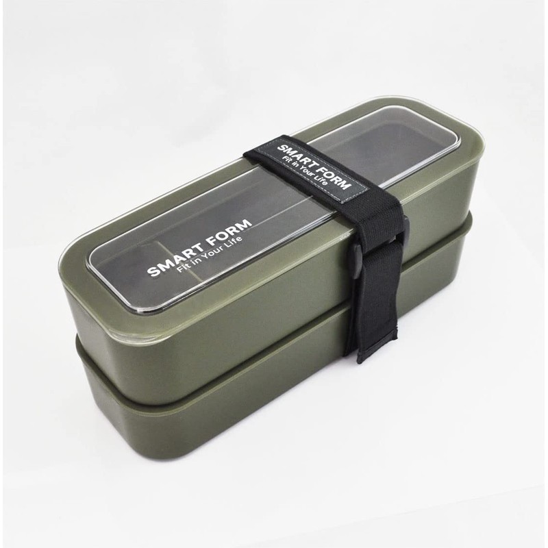 Iwasaki Industries B-1484 KN Lunch Box, 3-Way Slim, Easy Care,
