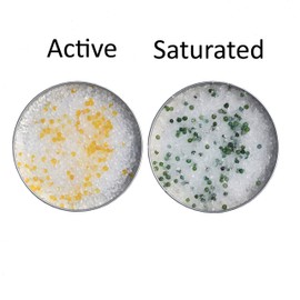 Dry & Dry [7-7.5 LBS] Premium Orange & White Mixed Indicating Silica Gel Desiccant Beads(Industry Standard 2-4 mm) - Rechargeable Silica Gel(1 Gallon)